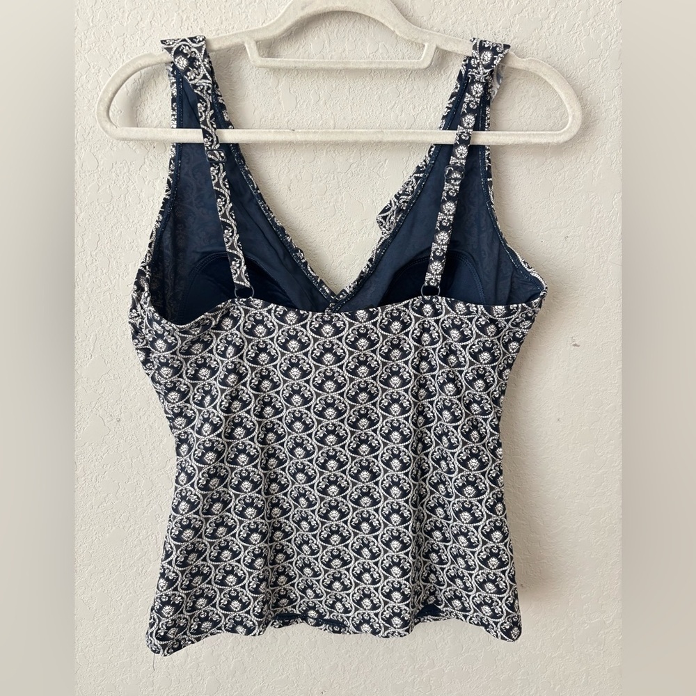 Niptuck ruffle Navy Tankini Size 12 - Picture 3 of 4